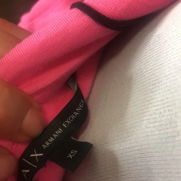 Armani exchange womens pink and blue hooded sweatshirt size XS​ - Picture 5 of 8